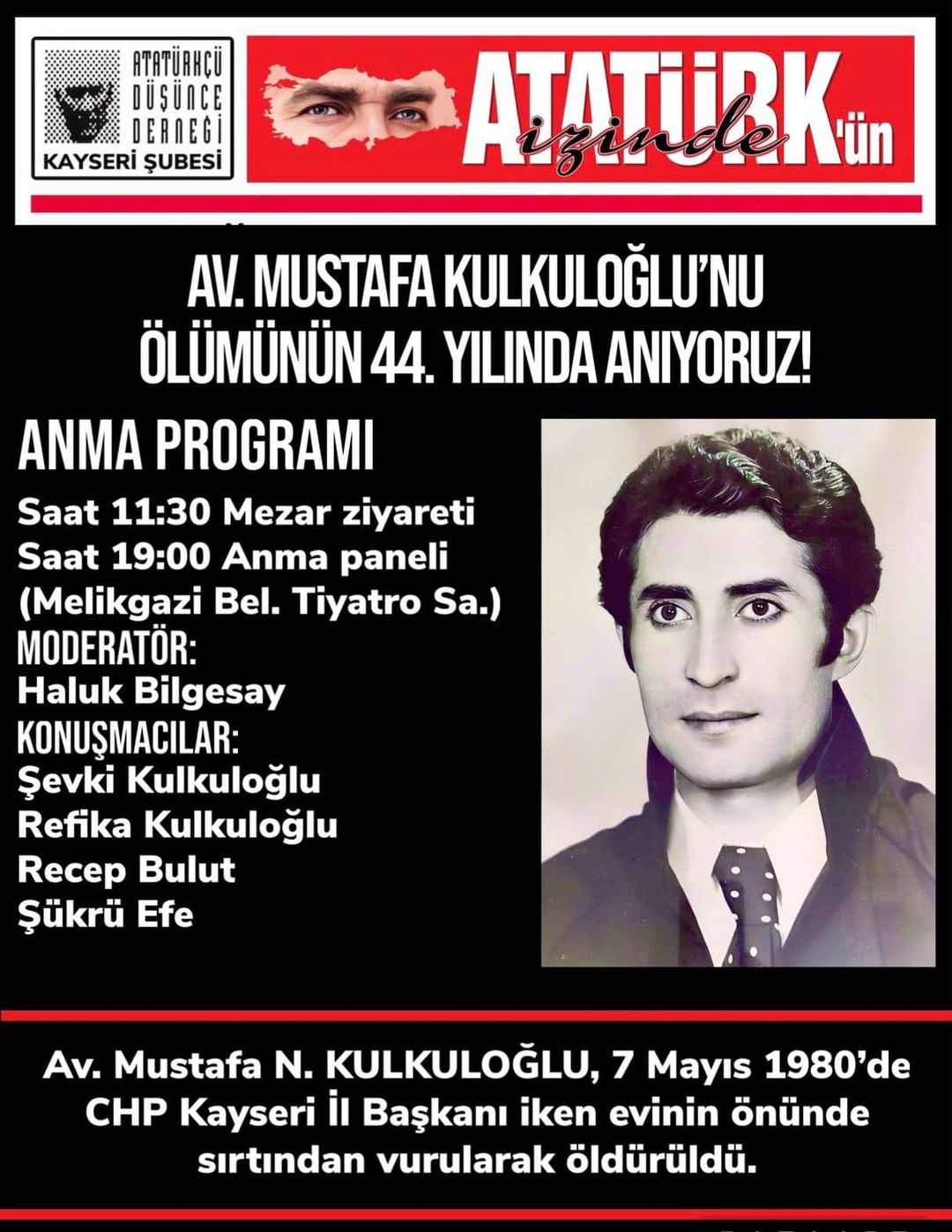 CHP, Avukat Mustafa N. Kulkuloğlu'nun Anma Günü Düzenliyor