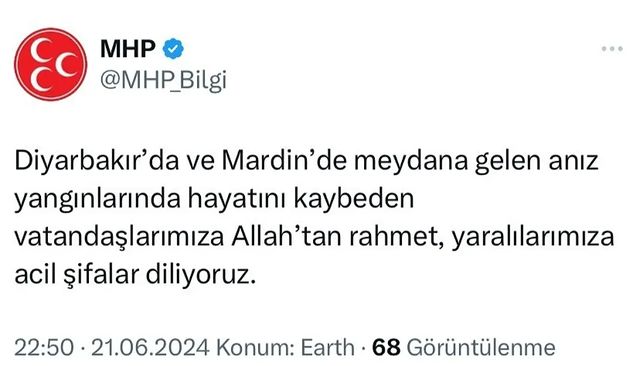 Aksaray MHP Milletvekili Ramazan Kaşlı Başsağlığı Mesajı Yayınladı