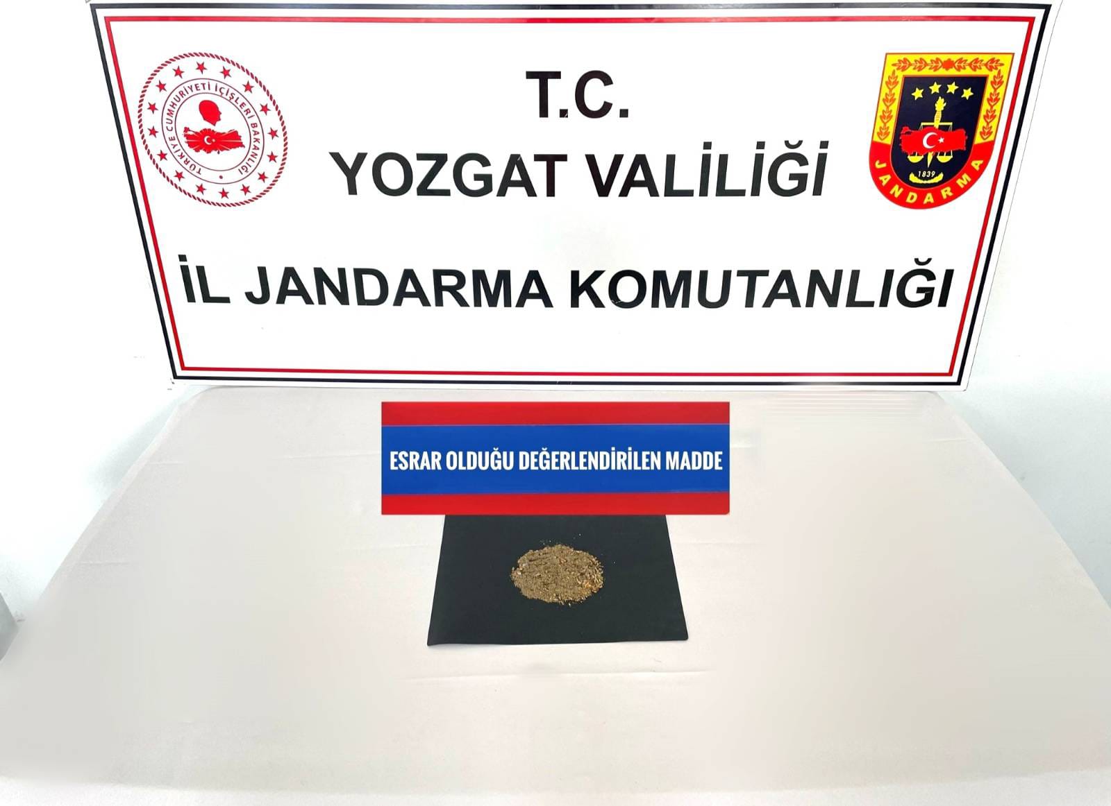 Yozgat İl Jandarma Komutanlığı'ndan Uyuşturucu Operasyonu