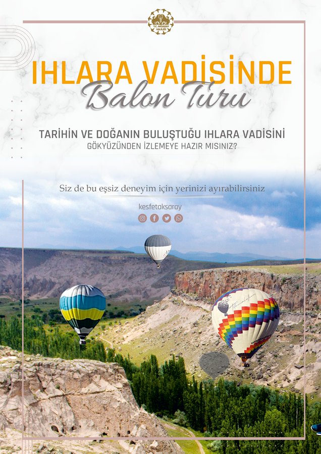 Ihlara Vadisi'nde Balon Turu Heyecanı