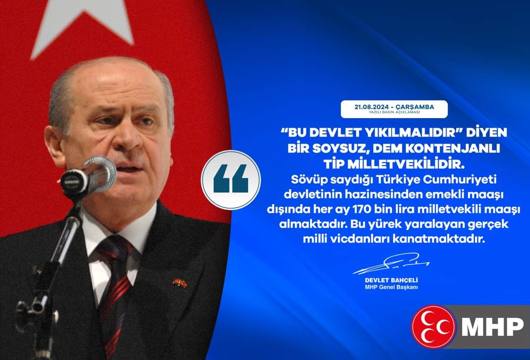 MHP Aksaray İl Başkanlığı'ndan TİP Milletvekiline Sert Eleştiri