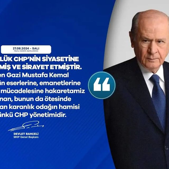 MHP Genel Başkanı Devlet Bahçeli, CHP'yi Sert Eleştirdi