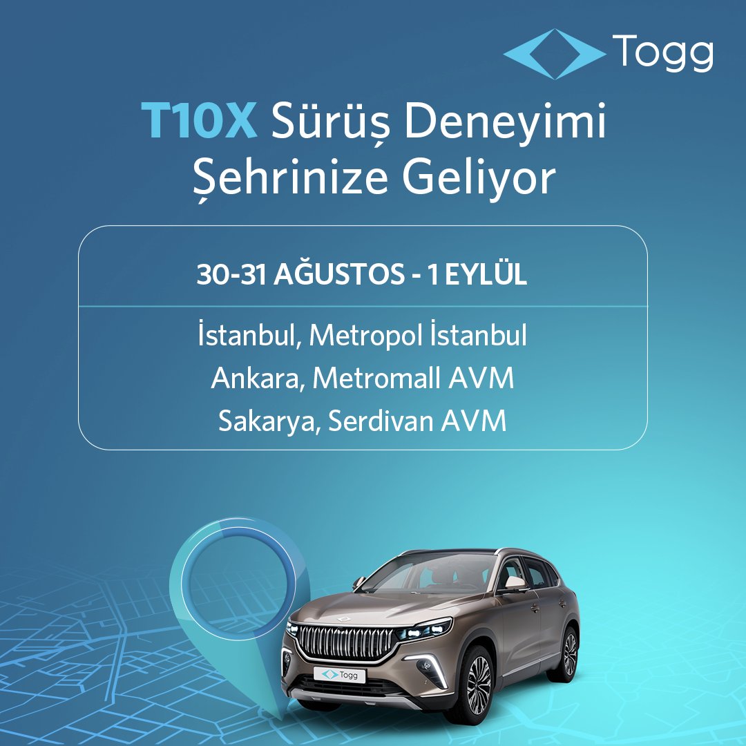 Türkiye’nin İlk Elektrikli Otomobili TOGG T10X Test Sürüşleri İle Kullanıcılarla Buluşuyor