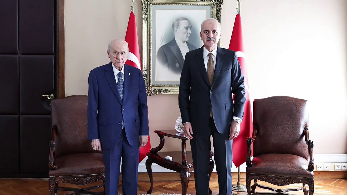 TBMM Başkanı Numan Kurtulmuş, MHP Genel Başkanı Devlet Bahçeli ile Görüştü