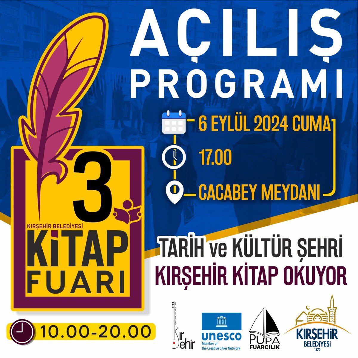 Kırşehir'de 3. Kitap Fuarı düzenleniyor!