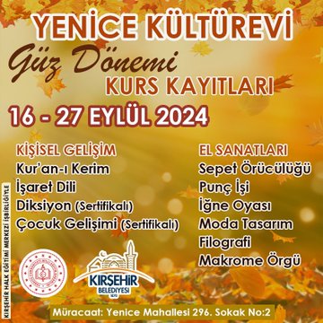 Kırşehir Belediyesi, Halkın Sosyal ve Kültürel İhtiyaçlarını Karşılamak İçin Kurslar Düzenliyor