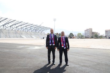 Vali ve Belediye Başkanı Şehir Stadyumu ve Spor Salonu İnşaatlarını İnceledi