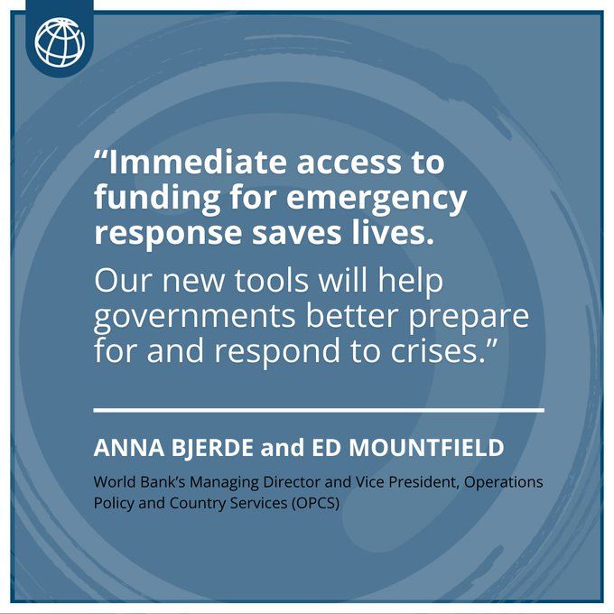 Dünya Bankası, Ülkelerin Acil Sorunlarını Ele Alan Yeni Bir Kriz Aracı Seti Tanıttı