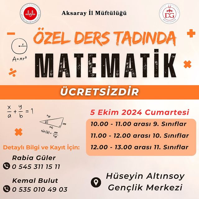 Aksaray'da Matematik Dersleri Başlıyor