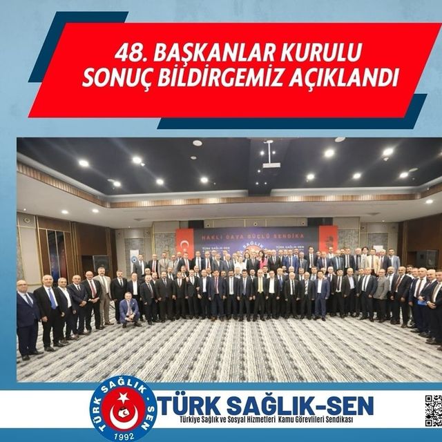 Sendikanın 48. Başkanlar Kurulu Toplantısı Yapıldı