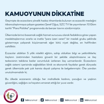 Kamuoyuna Açıklama