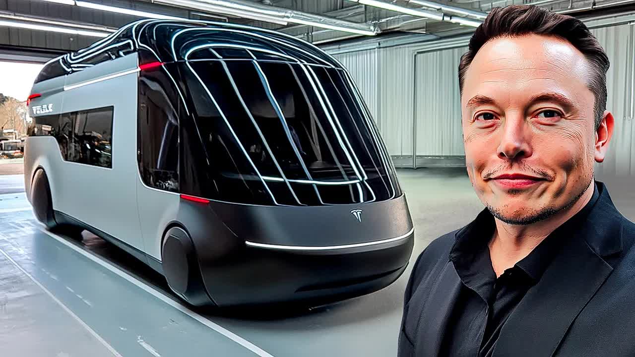 Elon Musk, Tesla'nın Yeni Arağı RoboVan'ı Tanıttı