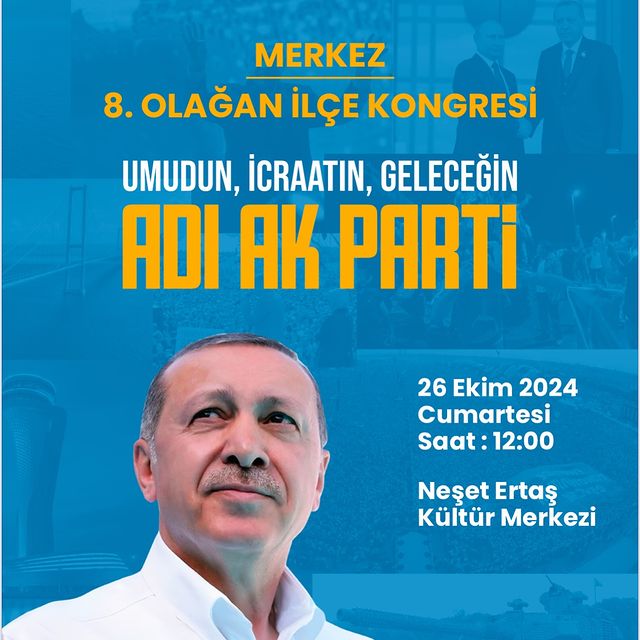 Kırşehir'de 8. Olağan Merkez İlçe Kongresi Yarın Yapılacak