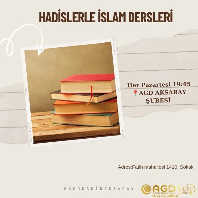 Her Pazartesi Yapılan Hadislerle İslam Dersleri Başlıyor