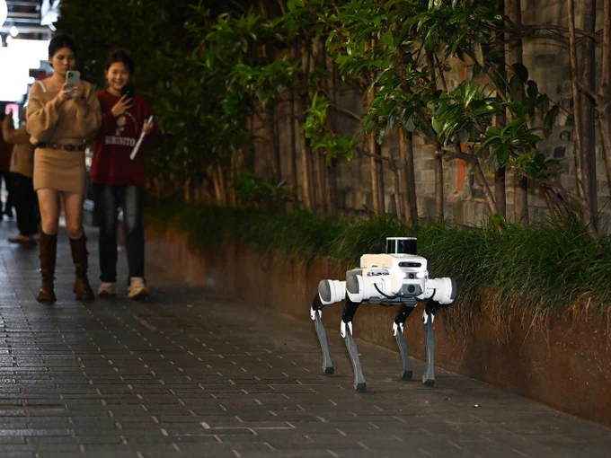 Sichuan Eyaleti’nde Robot Köpekler Gece Devriyesinde