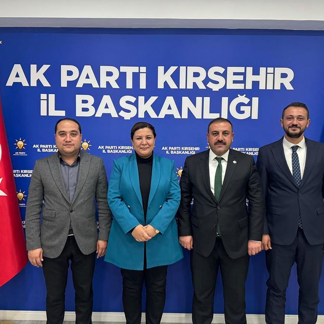 Çiçekdağ Belediye Başkanı Hasan Hakanoğlu, AK Parti İlçe Başkanı ve İl Genel Meclis Üyesiyle Birlikte Kırşehir İl Başkanını Ziyaret Etti