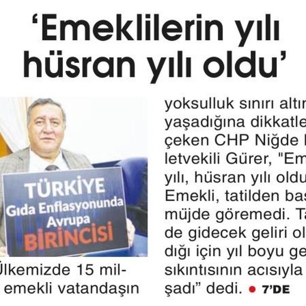 Türkiye'de Emeklilerin Açlık Sınırı Altında Yaşadığı Bildirildi