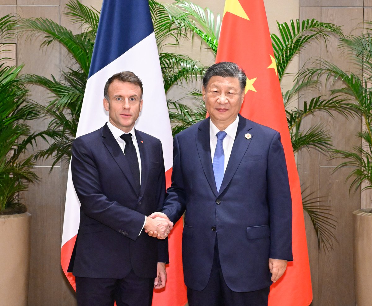 Çin ve Fransa Cumhurbaşkanları Xi Jinping ve Emmanuel Macron Bir Araya Geldi