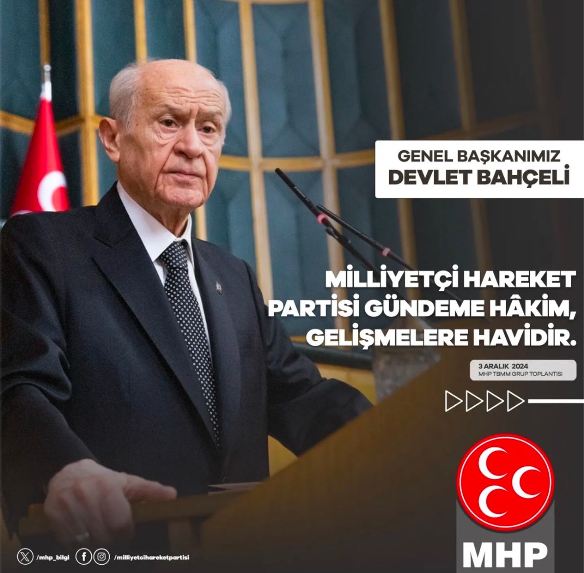 MHP Genel Başkanı Devlet Bahçeli, TBMM Grup Toplantısı'nda Önemli Değerlendirmelerde Bulundu