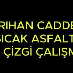 Sarıhan Caddesi'nde Sıcak Asfalt Yol Çizgi Çalışması Tamamlandı