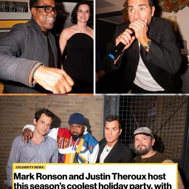 Mark Ronson ve Justin Theroux Sezonun En Canlı Tatil Partisine Ev Sahipliği Yaptı