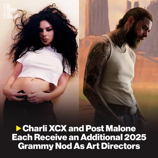 Charli XCX ve Post Malone, 2025 Grammy Ödülleri için ek bir adaylık aldı