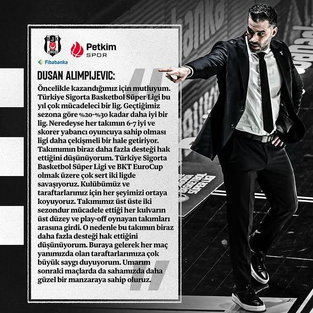 Beşiktaş Basketbol Takımı, Aliağa Petkimspor'u Mağlup Etti