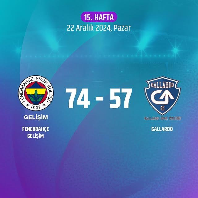 Fenerbahçe Gelişim, Gallardoyu Mağlup Etti