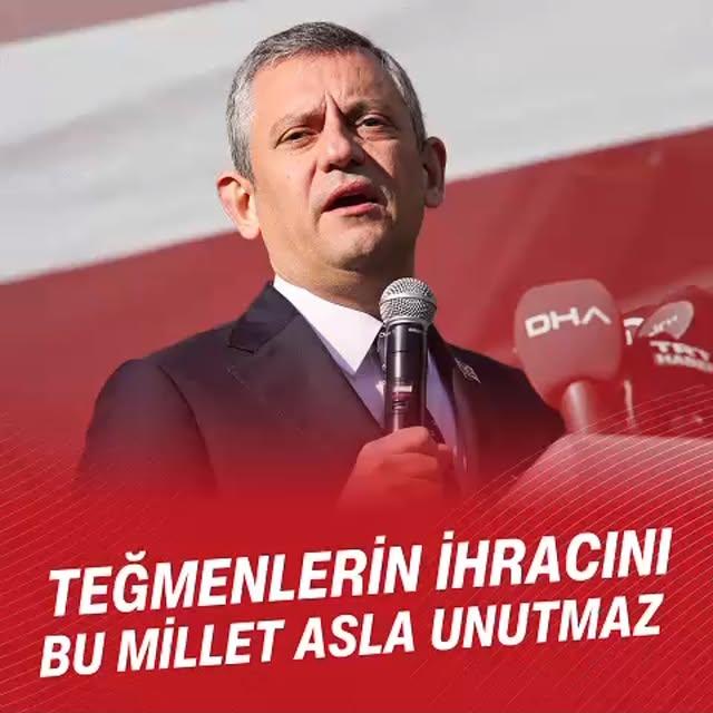 CHP Genel Başkanı Özgür Özel: 