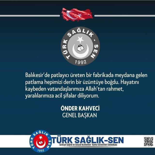 Patlamanın Ardından Balıkesir'de Büyük Üzüntü