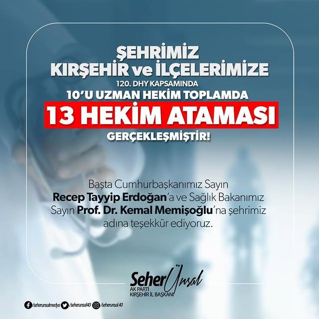 Kırşehir'de Sağlık Alanında Yeni Hekim Ataması