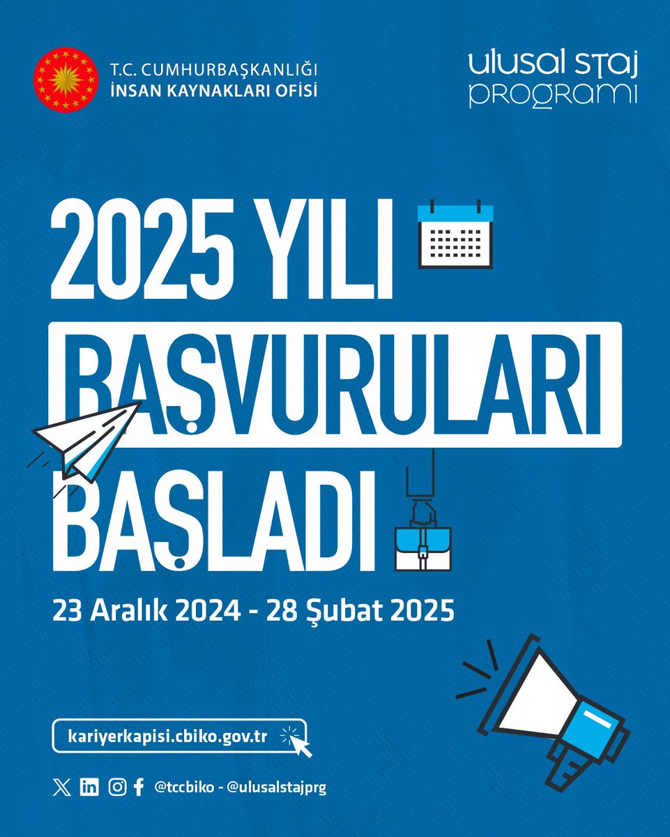 Ulusal Staj Programı 2025 İçin Başvurular Başladı