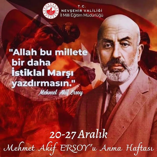  Mehmet Akif Ersoy'un Anma Haftası 2027 Programı Açıklandı 