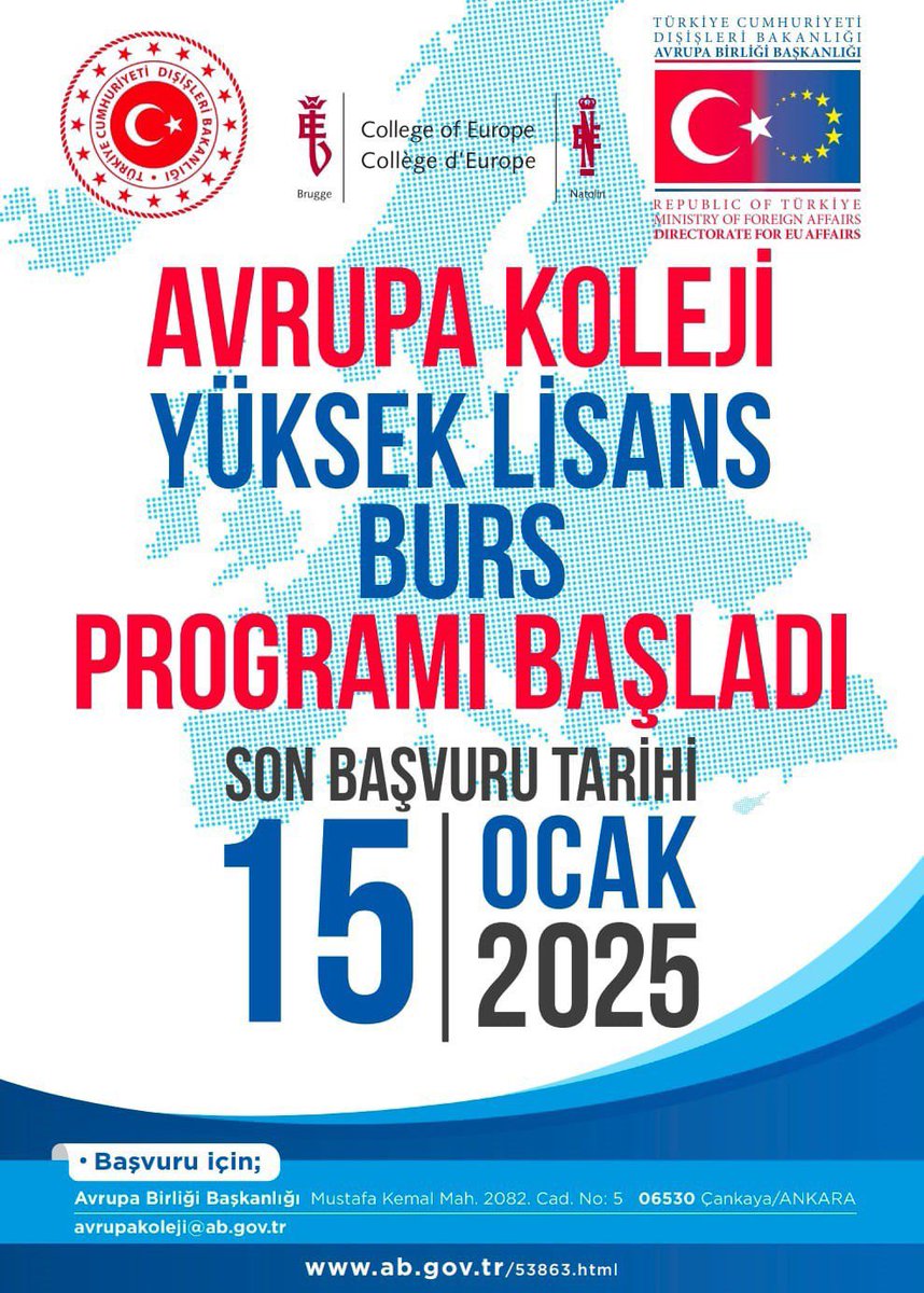 2025-2026 Akademik Yılı İçin Avrupa Koleji Yüksek Lisans Burs Programı Başvuruları Açıldı