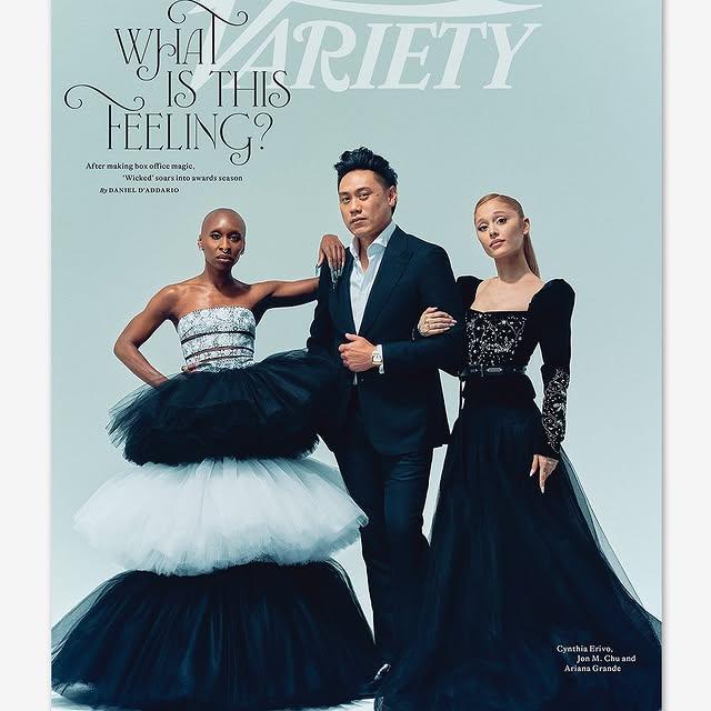 Cynthia Erivo, Jon M. Chu ve Ariana Grande 