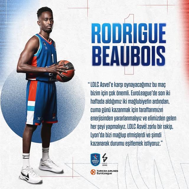 Rodrigue Beaubois, LDLC Asvel ile yapacakları karşılaşma öncesi konuştu