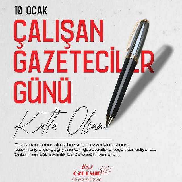 CHP Aksaray İl Başkanlığı, Gazeteciler Günü'nü Kutladı