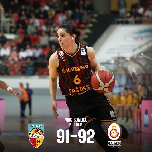 Galatasaray Çağdaş Faktoring, Melikgazi Kayseri Basketbol'u Son Saniyede Yendi