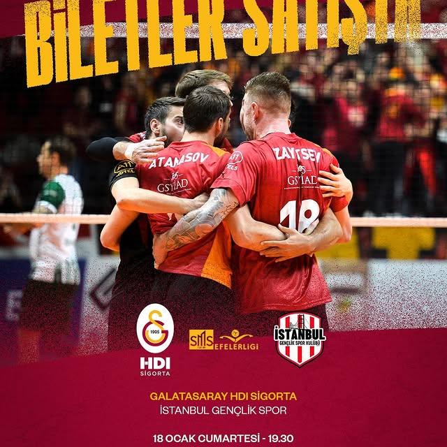 Galatasaray HDI Sigorta Erkek Voleybol Takımı İstanbul Gençlik Spor ile Karşılaşıyor