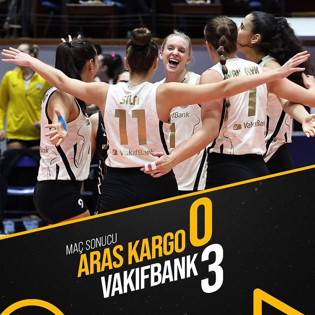 VakıfBank Kadın Voleybol Takımı Aras Kargo'yu Yendi