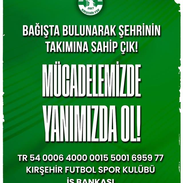 Kırşehir Futbol Spor Kulübü Destek Çağrısı