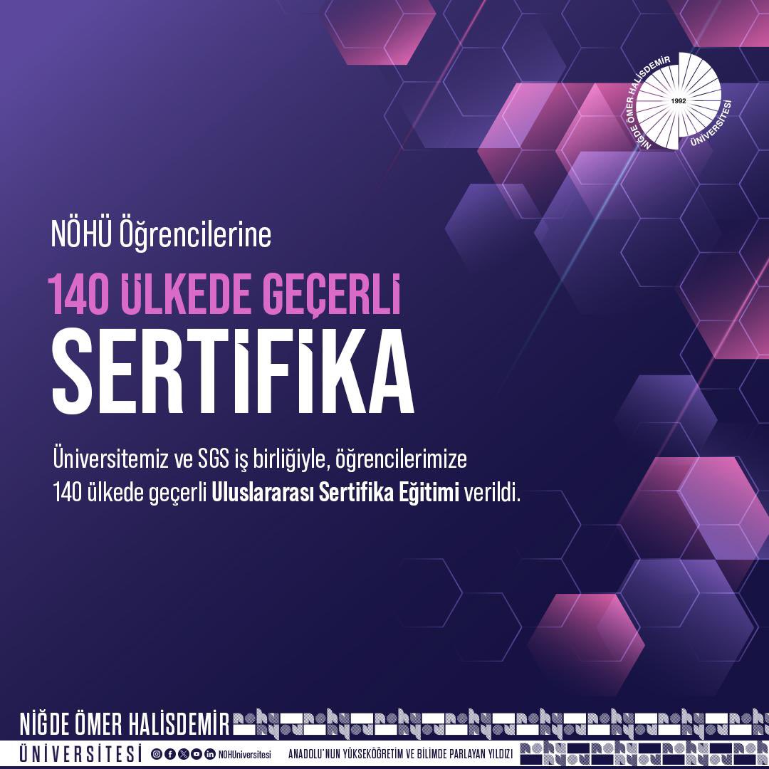 Niğde Ömer Halisdemir Üniversitesi HACCP ve Entegre Yönetim Sistemi Eğitimlerini Başarıyla Tamamladı