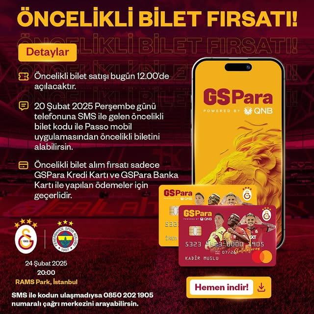 Galatasaray'dan Fenerbahçe Maçı Öncelikli Bilet Fırsatı: Kaçırmayın!