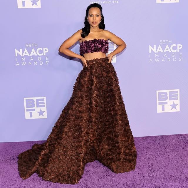 Kerry Washington ve Kelvin Harrison Jr. Prada'yı NAACP Görsel Ödülleri'nde Gösteriyor