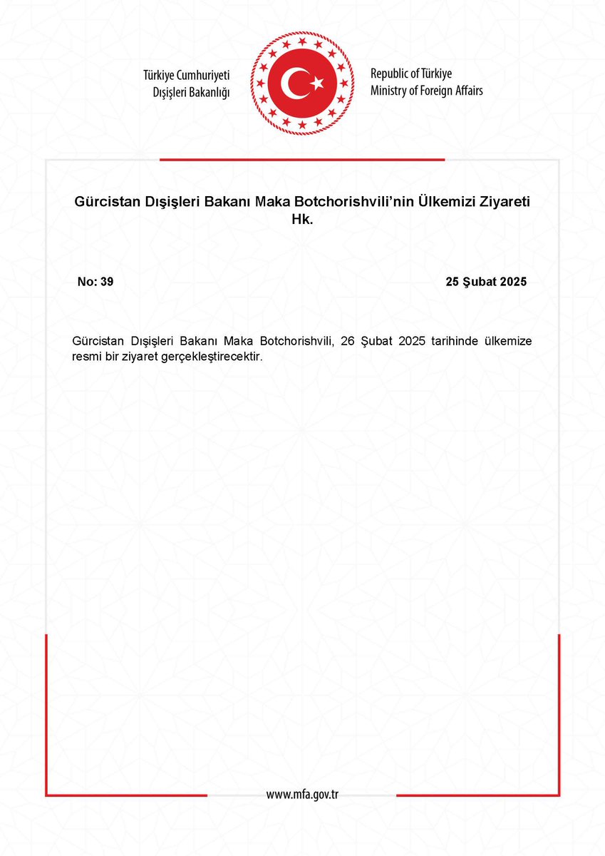 Gürcistan Dışişleri Bakanının Türkiye'yi Ziyareti: İlişkilerin Güçlenmesi