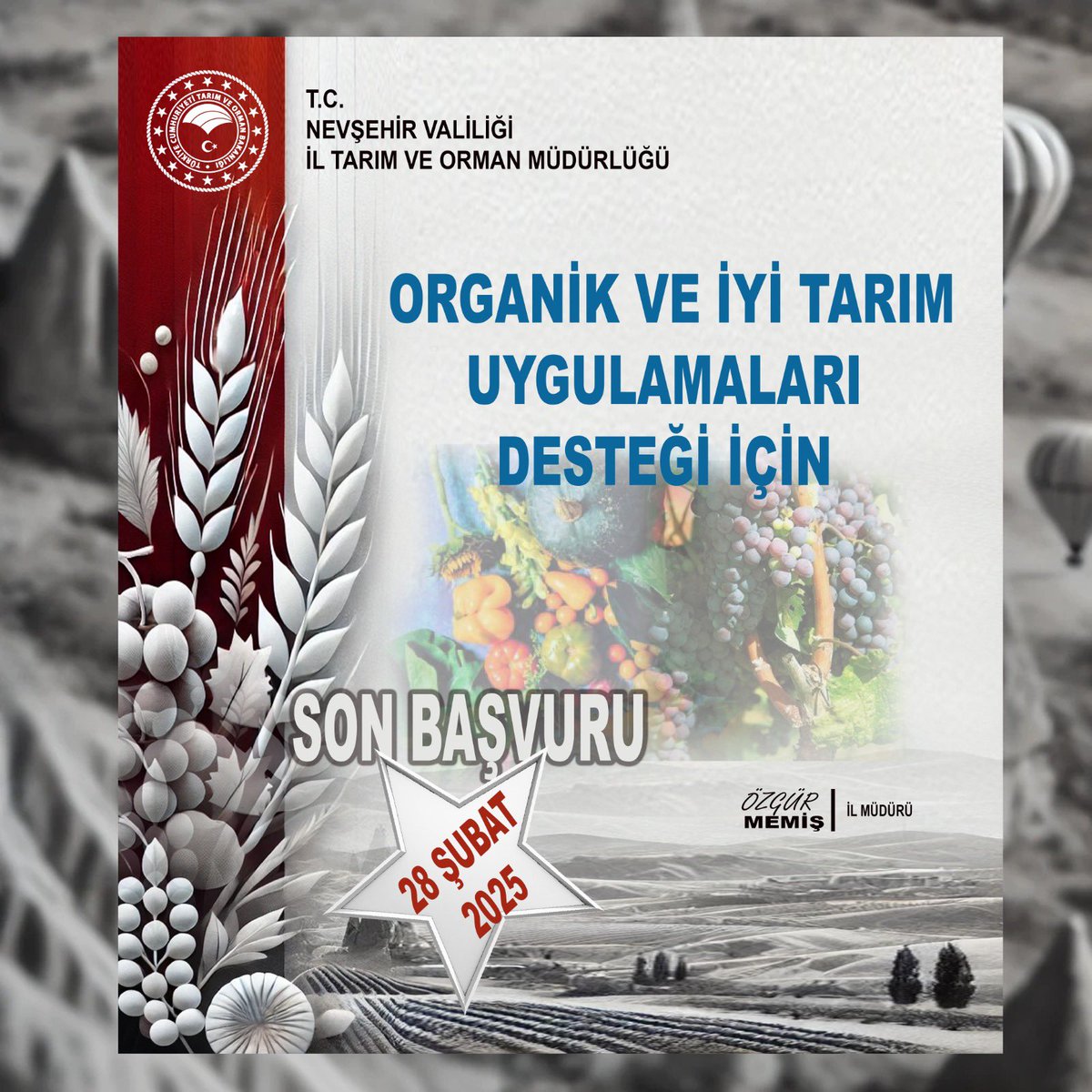 Organik ve İyi Tarım Uygulamaları için Son Başvuru Tarihi 28 Şubat Olarak Belirlendi