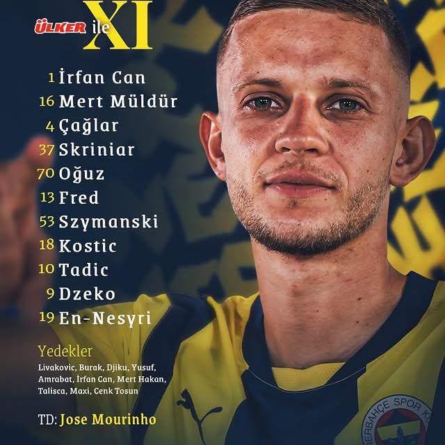 Fenerbahçe, Ulker maçında ilk 11'i açıkladı