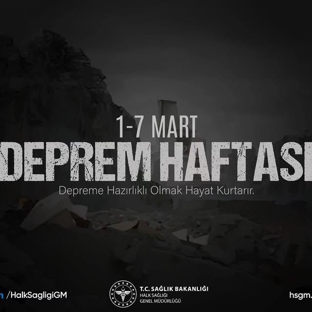 17 Mart Deprem Haftası: Depreme hazırlıklı olmak hayat kurtarır