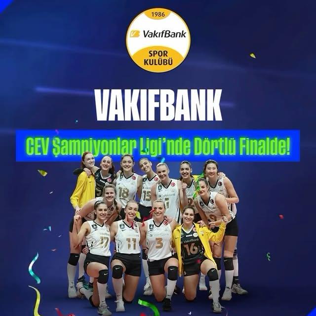 VakıfBank, CEV Şampiyonlar Ligi Dörtlü Finalinde Türkiye'yi Temsil Ediyor