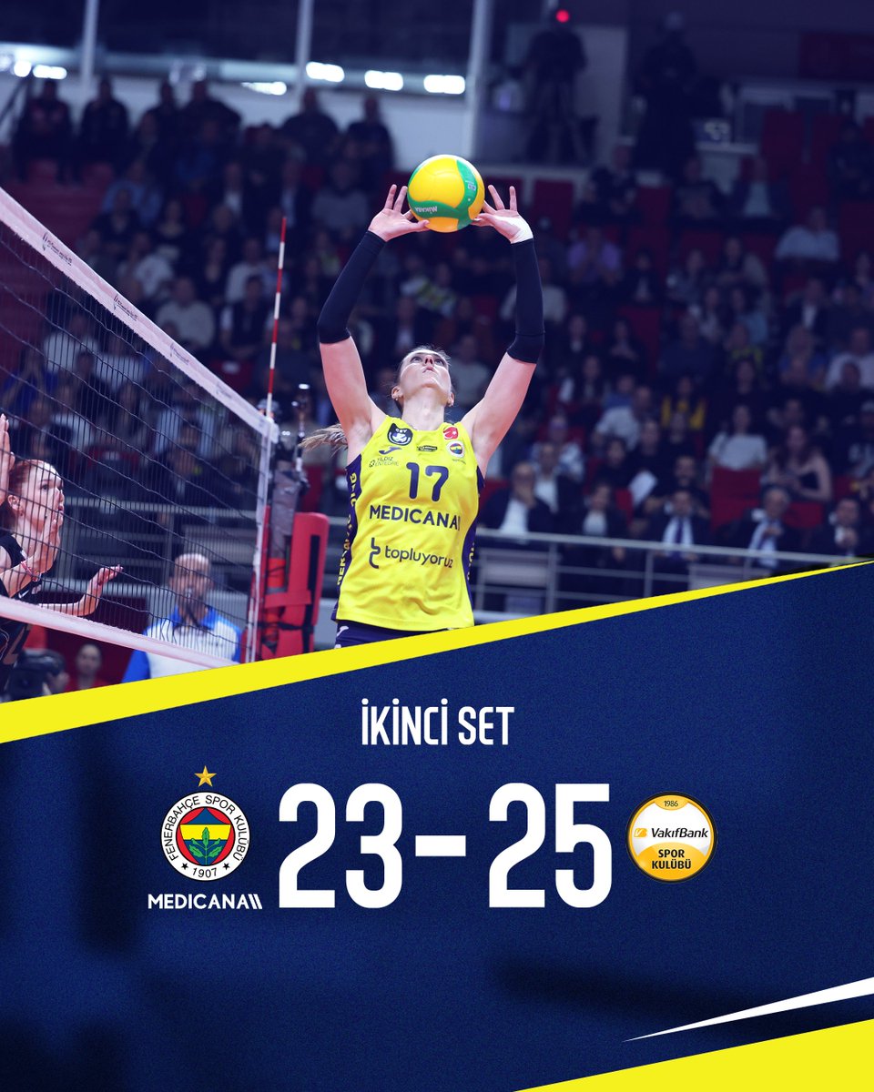 Fenerbahçe Medicana ve Vakıfbank Arasında Gerilimli Voleybol Maçı: İkinci Setin Sonucu 23-25